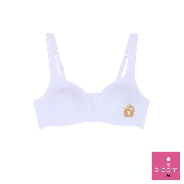 วาโก้ บราสำหรับเด็ก (Wacoal Bloom) Step 3 รุ่น WB2A07 ยกทรงไม่มีโครง สีขาว (WH)