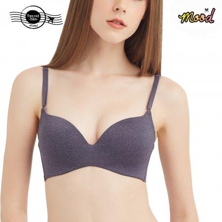 วาโก้มู้ด บราม้วนได้ Travel Bra by Wacoal Mood รุ่น MM1E18 สีม่วงออกน้ำเงิน (PU)