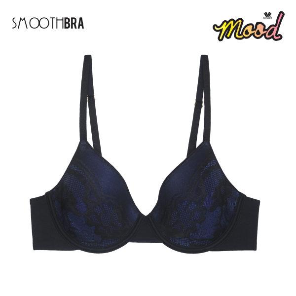 วาโก้มู้ด บราไร้ตะเข็บ เนียนซู้ด Smooth Bra by Wacoal Mood รุ่น MM1H20 สีน้ำเงิน (BU)