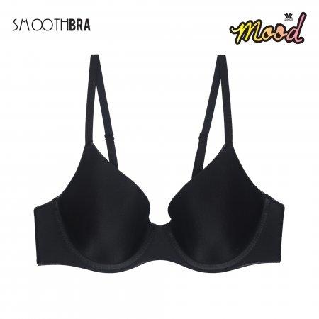 วาโก้มู้ด บราไร้ตะเข็บ เนียนซู้ด Smooth Bra by Wacoal Mood รุ่น MM1H18 สีดำ (BL)
