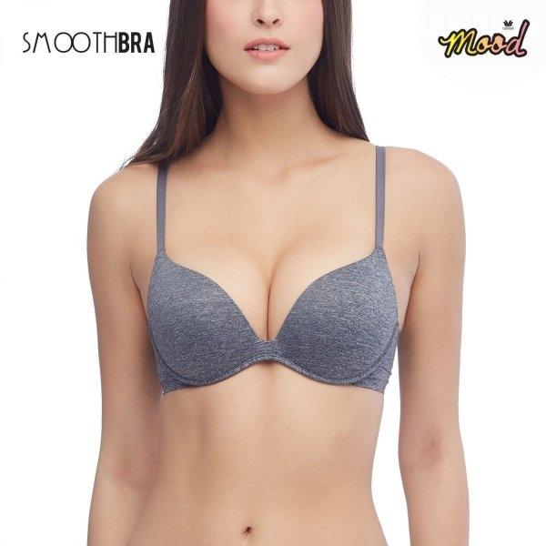 วาโก้มู้ด บราไร้ตะเข็บ เนียนซู้ด Smooth Bra by Wacoal Mood รุ่น MM1E20 สีดำ (BL)
