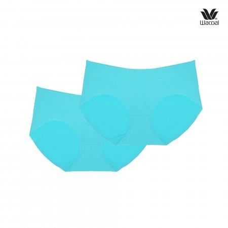 ขอบเอวเว้า เหมาะกับกางเกงเอวต่ำ Wacoal Panty Oh my nude : รุ่น Low Rise WU2873 Set 2 ชิ้น สีฟ้าอมเขียว (TU) รูปแบบ Bikini
