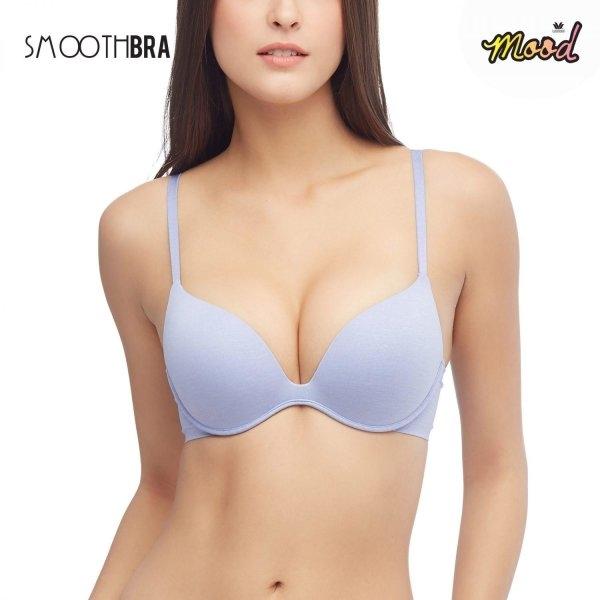 วาโก้มู้ด บราไร้ตะเข็บ เนียนซู้ด Smooth Bra by Wacoal Mood รุ่น MM1E20 สีม่วงอ่อน (LV)