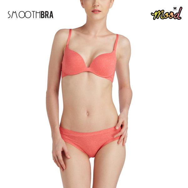 Wacoal Mood Smooth Bra บราไร้ตะเข็บ มีฟองน้ำ push up รุ่น Set MM1577 ,MM6X35 สีชมพู (PI)