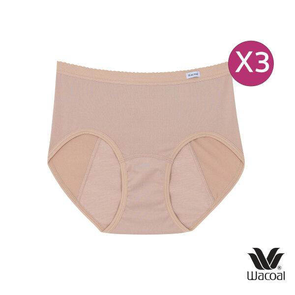 วาโก้ กางเกงในอนามัย ครึ่งตัว (Wacoal Hygieni Night Short Panty) รุ่น WU5E00 Set 3 ชิ้น สีเนื้อ (NN)