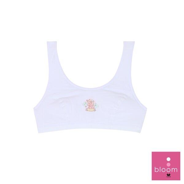 วาโก้ บราสำหรับเด็ก (Wacoal Bloom) Step 2 รุ่น WH6U08 เสื้อกล้ามครึ่งตัว สีขาว (WH)