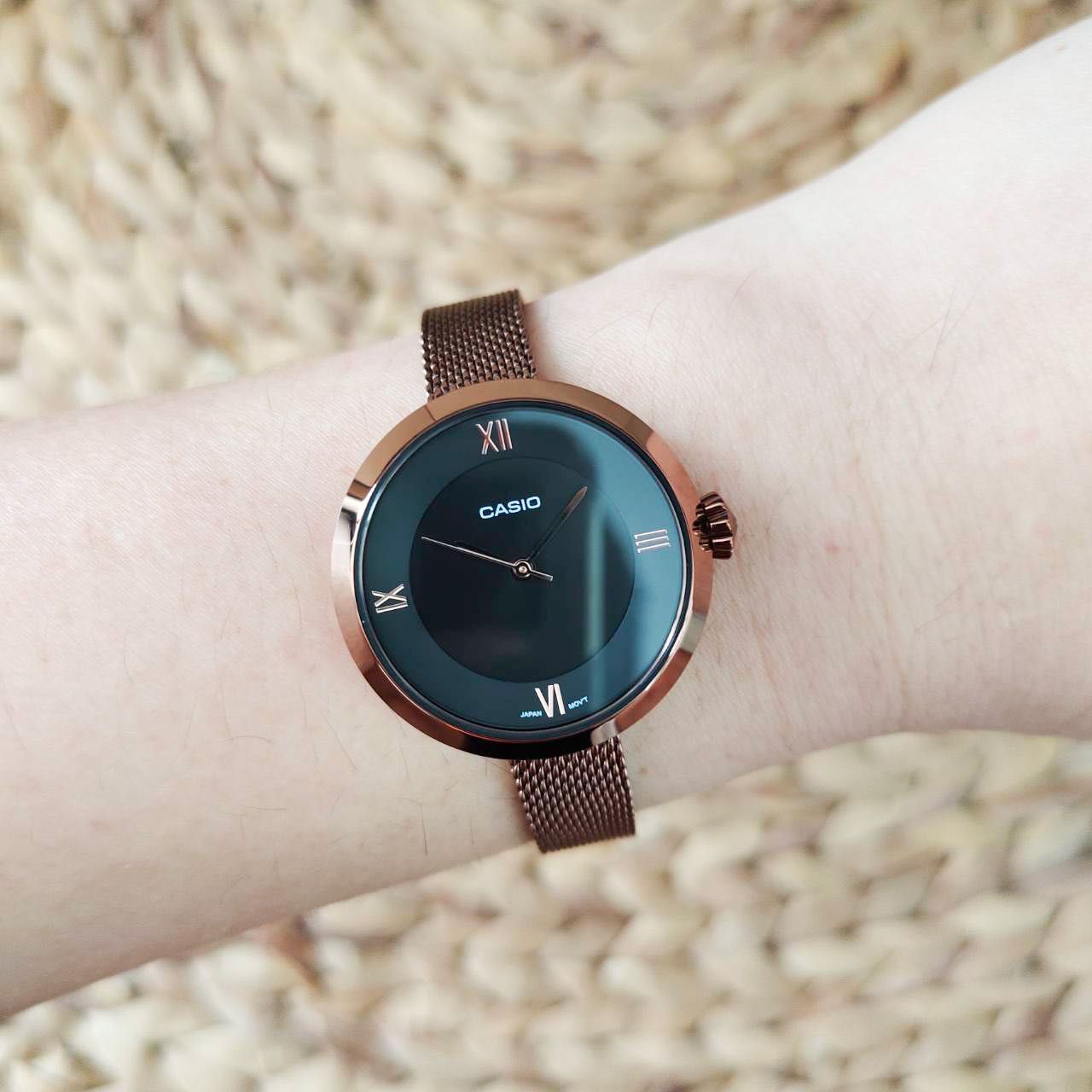 カシオ CASIO 腕時計 LTP-E154MR-1A レディース カシオスタンダード CASIO STANDARD クォーツ ブラック ローズゴールド