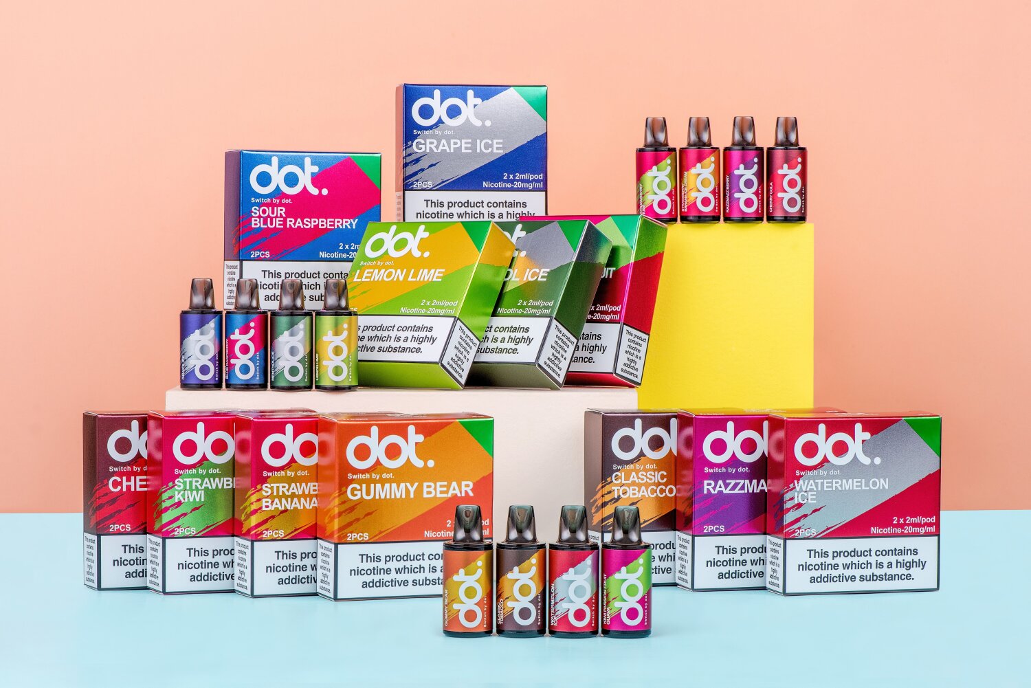 DOT SWITCH POD JUICE (หัวน้ำยา 1 แพค 2 หัว) รวมทุกนิค บ้านขนมและผลไม้