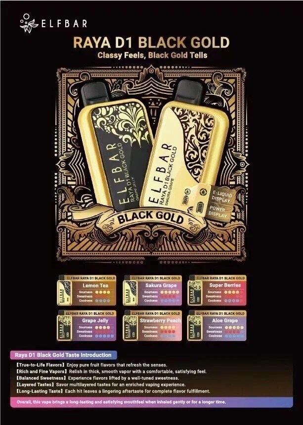 elfbar raya d1 black gold
