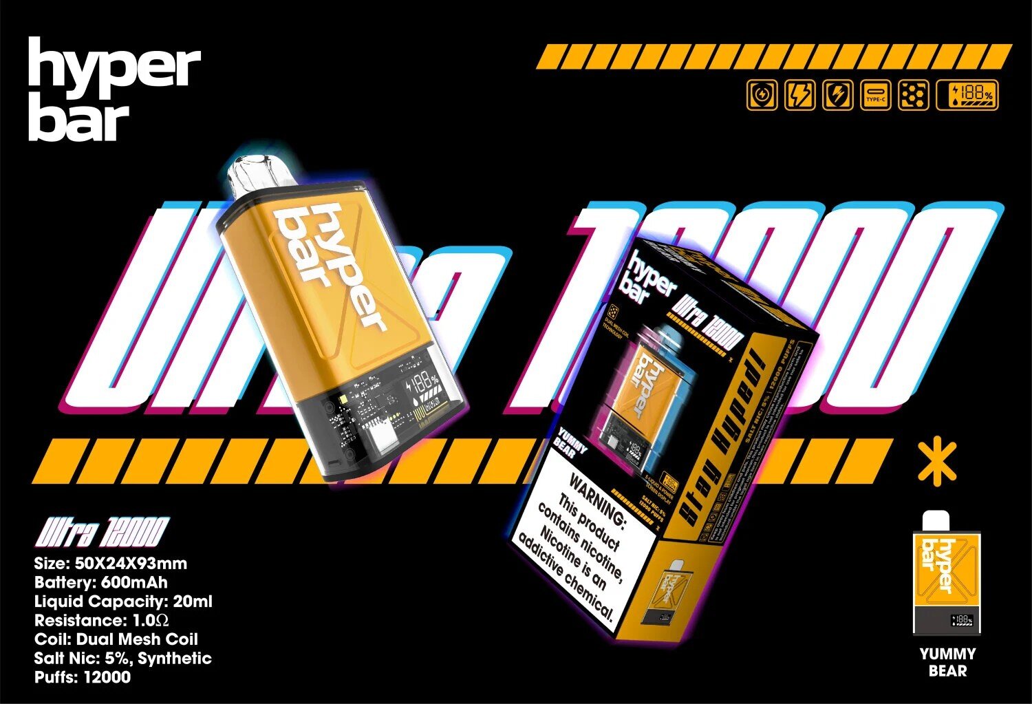 hyperbar-ultra-12000-puffs-10-nic5-usb-type-c