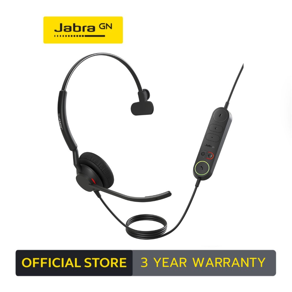 Jabra Engage 40 (Inline Link) USB-A UC Mono หูฟังคอลเซ็นเตอร์ Wired ...