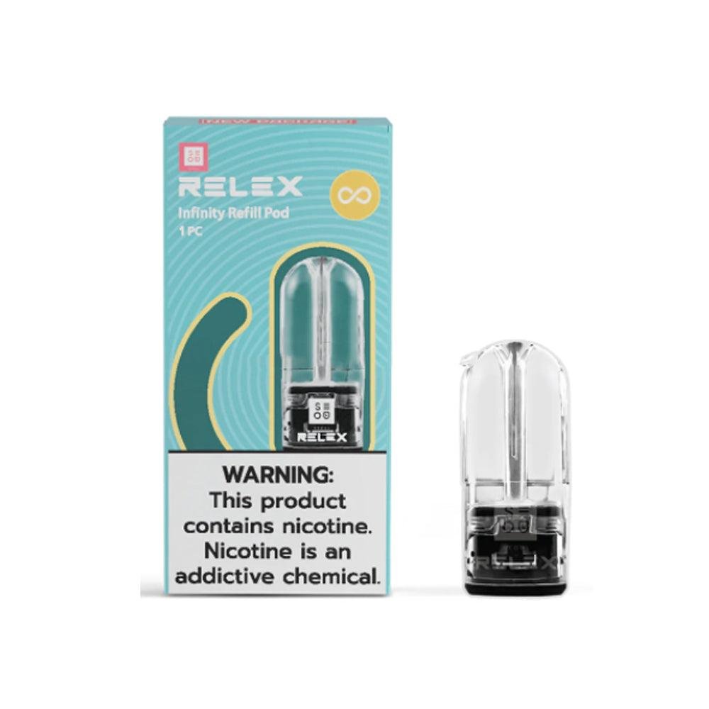 หัว pod relx หัวรีฟิวเติมน้ำยาได้ สำหรับ / NEXT / INFY / MARBO / JUES ยี่ห้อ RELEX Foger Switch Pro 30K 36000 puffs Strength:18mg