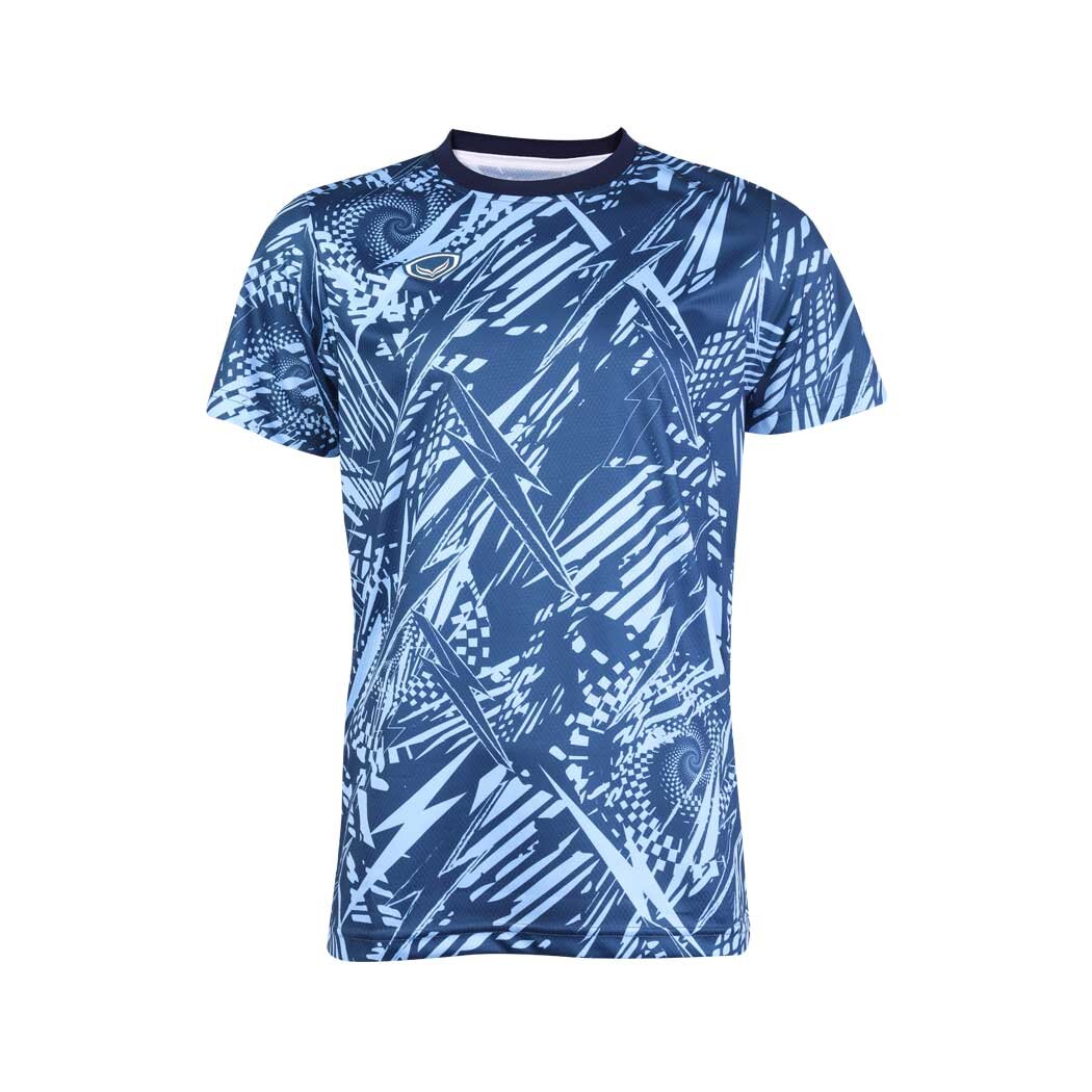 แกรนด์สปอร์ตเสื้อลำลองคอกลม พิมพ์ลาย(สีฟ้า)รหัสสินค้า : 023201 - Grand ...