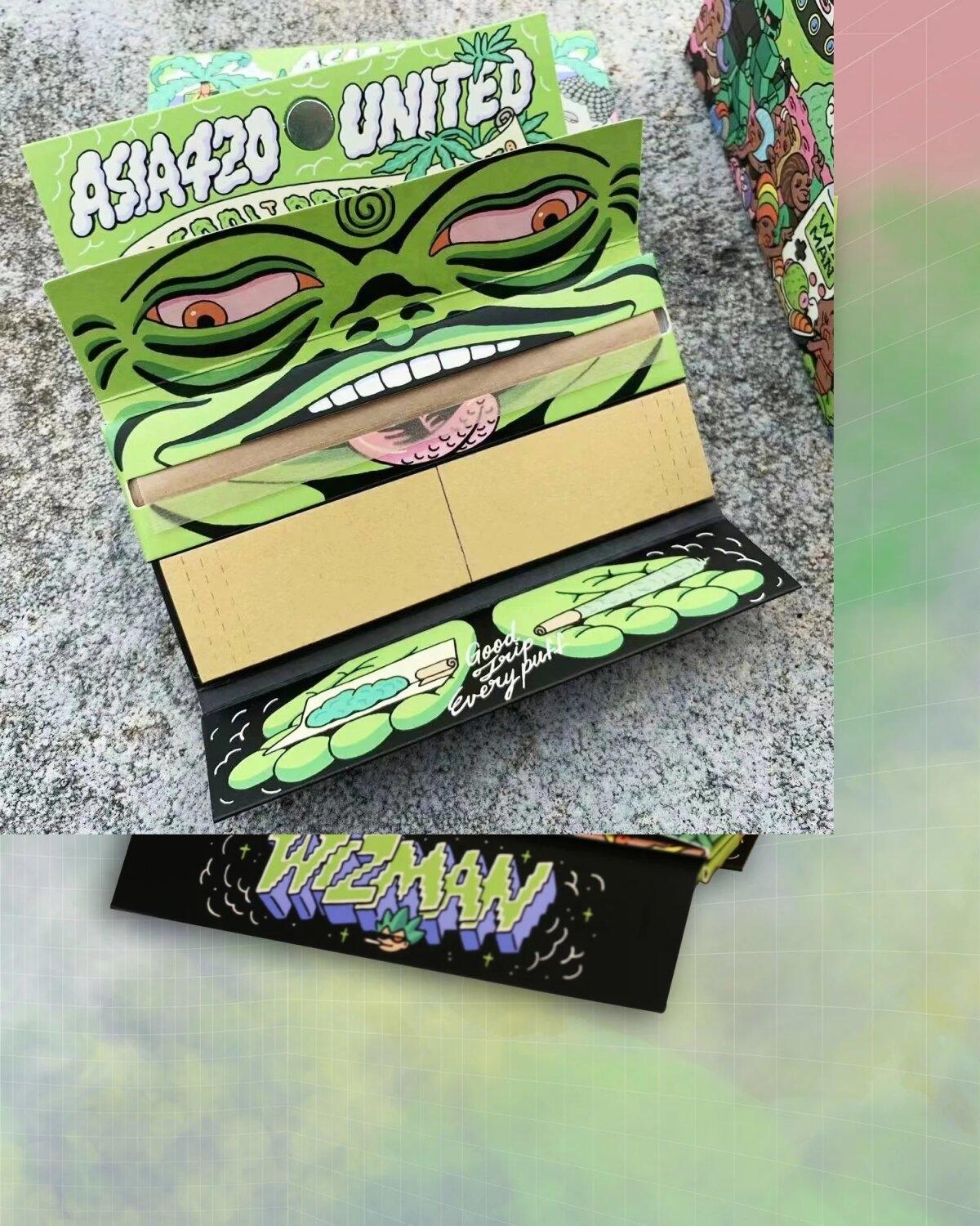 Wizman420 Asia420 United Rolling Paper กระดาษโรล 32ชุด/pack Shisha Chic