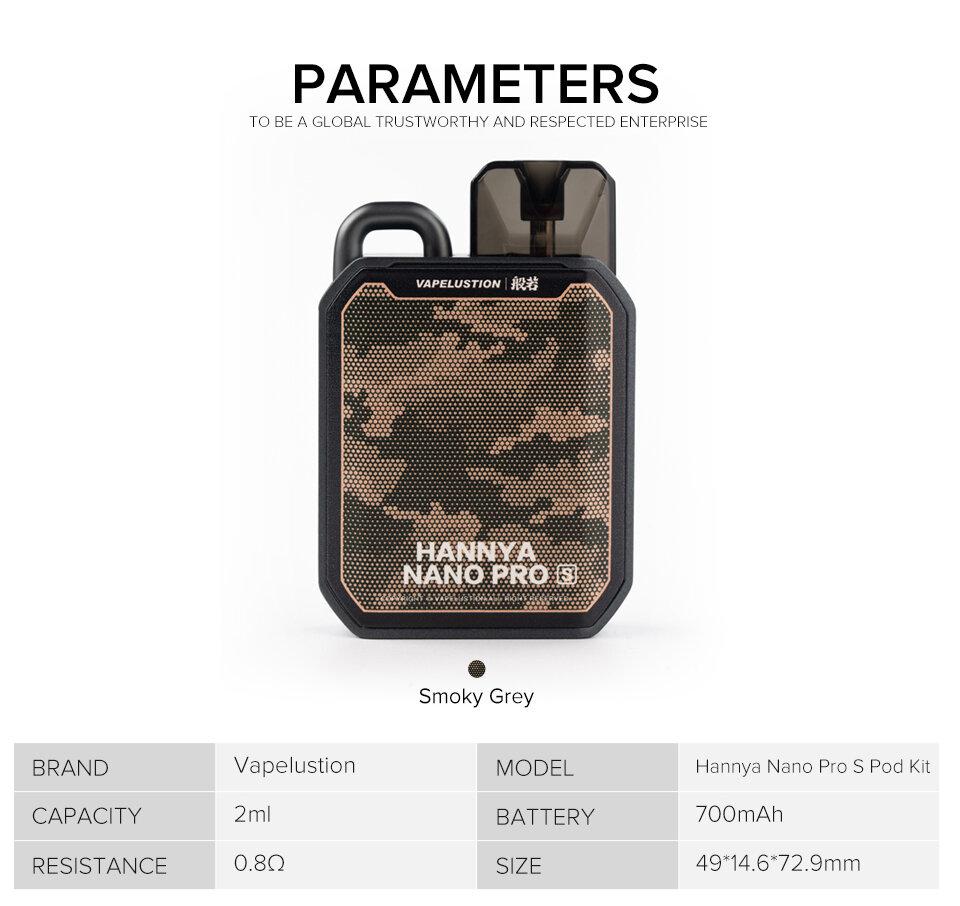 PODSYSTEM] Vapelustion Hannya Nano Pro S Pod Kit แท้ แบตฯจุ700mAh พร้อมสายคล้อง - Shisha Chic