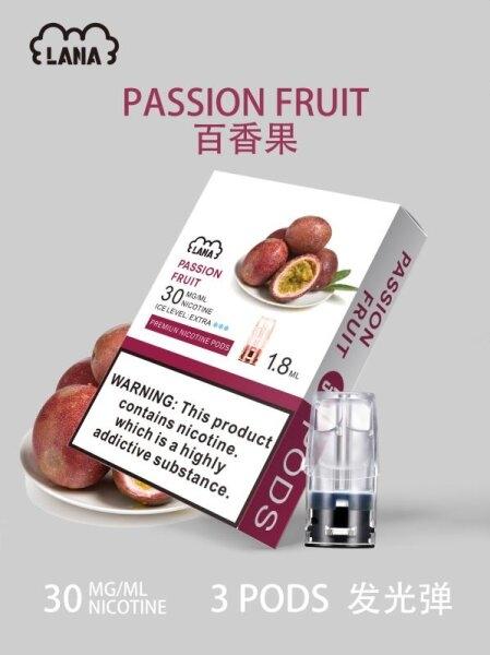 LANA Pod - Passion Fruit(เสาวรส) 1.8ml Nic30 ยกกล่อง3ตัว ใส่ Relx classic , KS