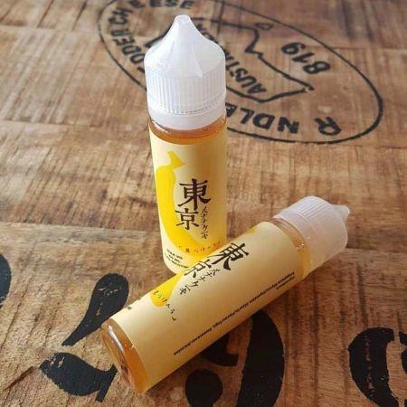 Tokyo Banana - โตเกียวบานาน่า(เย็น) (USA) 60ml 3mg รอยน้ำยาซึมบนกล่องปกติ Max VG