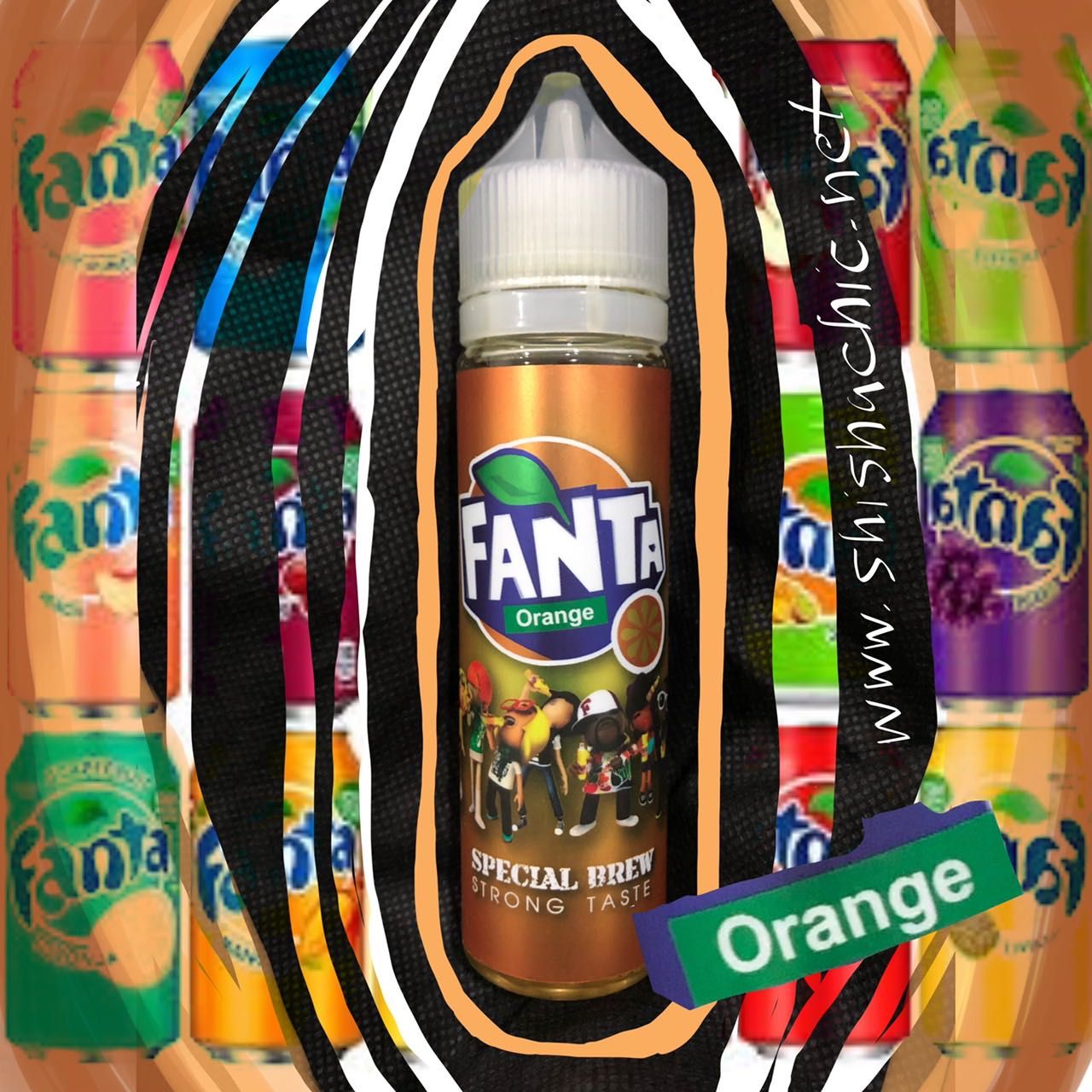 [FREEBASE]Fanta มีให้เลือก7กลิ่น 60ML 3mg Shisha Chic