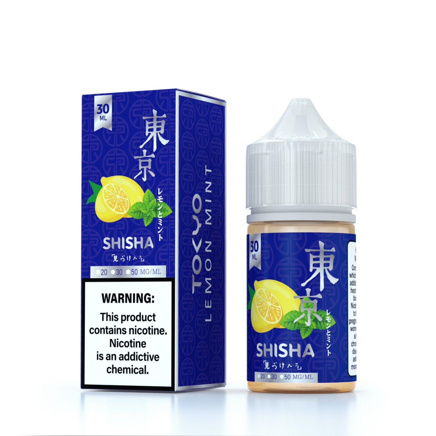 [SALTNIC]Tokyo Silver Shisha บารากุ Saltnic - Lemon Mint เลม่อน มิ้น Nic30/50mg (USA) 30ml แท้