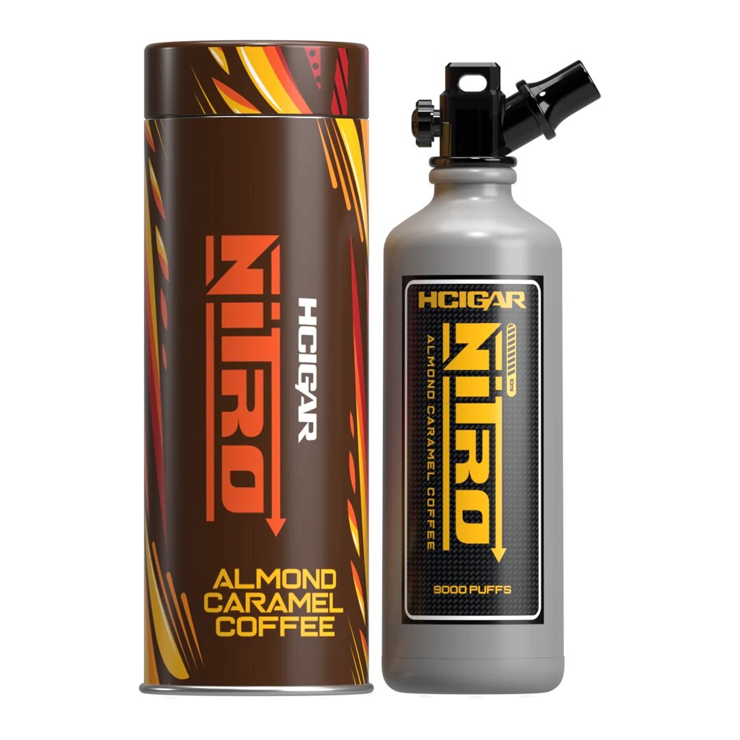 [PODDIS]HCigar Nitro Disposable Almond Caramel Coffee กาแฟอัลมอนด์คา