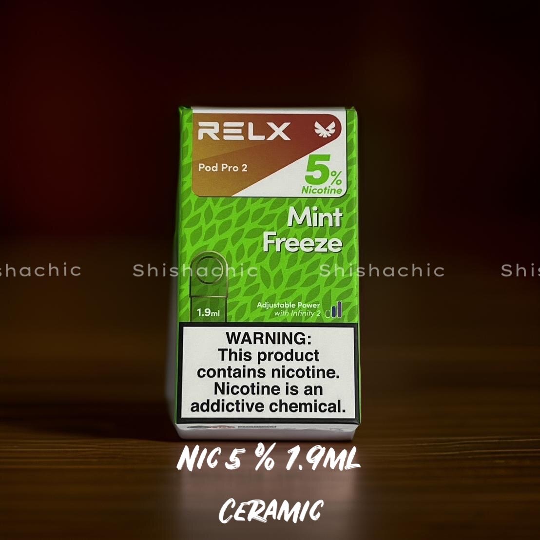 CLOSESYSTEM]RELX Pod Pro2 (Infinity,Essential) - Mint Freeze กลิ่นมิ้นเย็น  1.9ml Nic5% กล่อง1ตัว