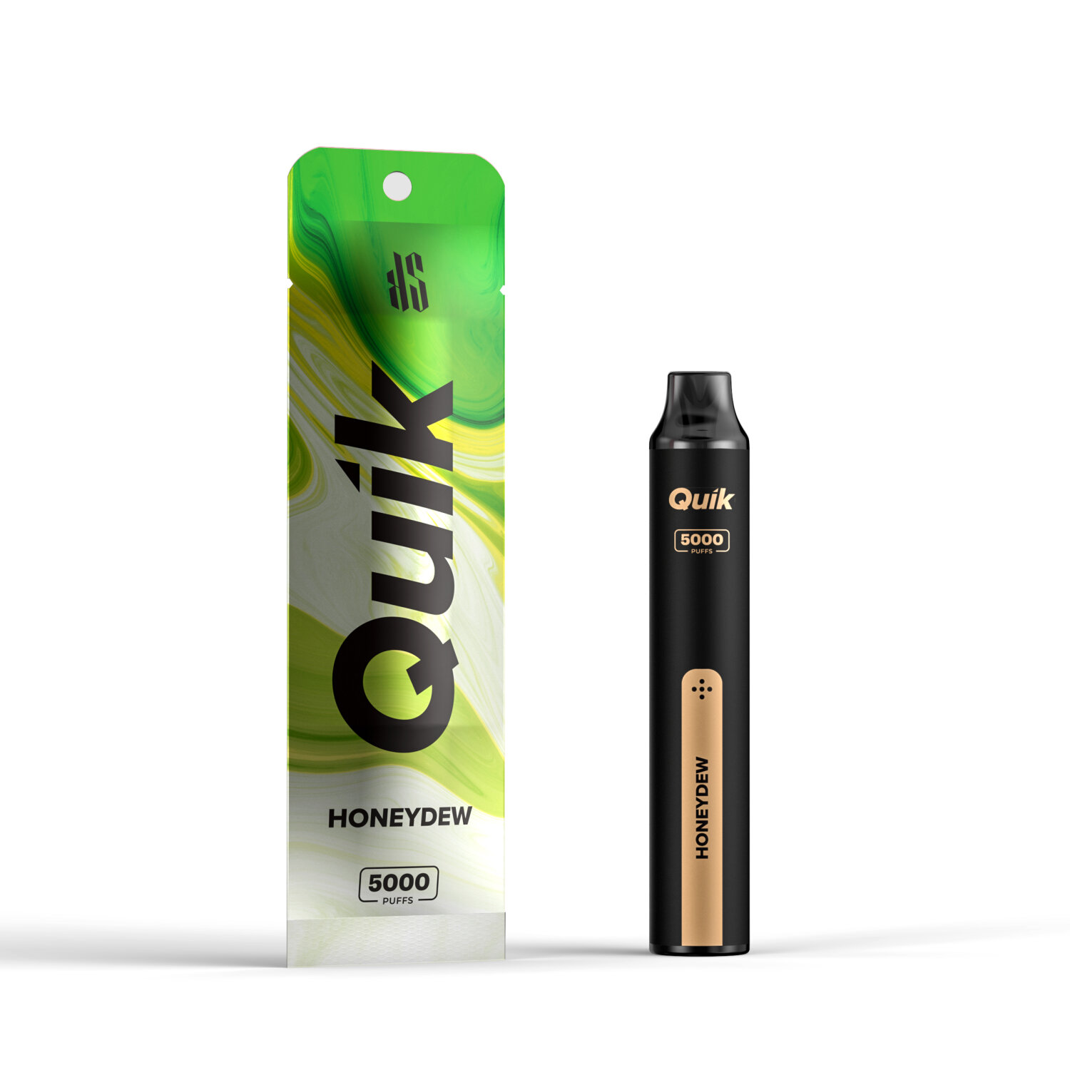 [PODDIS] KS Quick 5000puffs Honeydew เมล่อน Nic3 ใช้แล้วทิ้งขาร์จได้ Shisha Chic