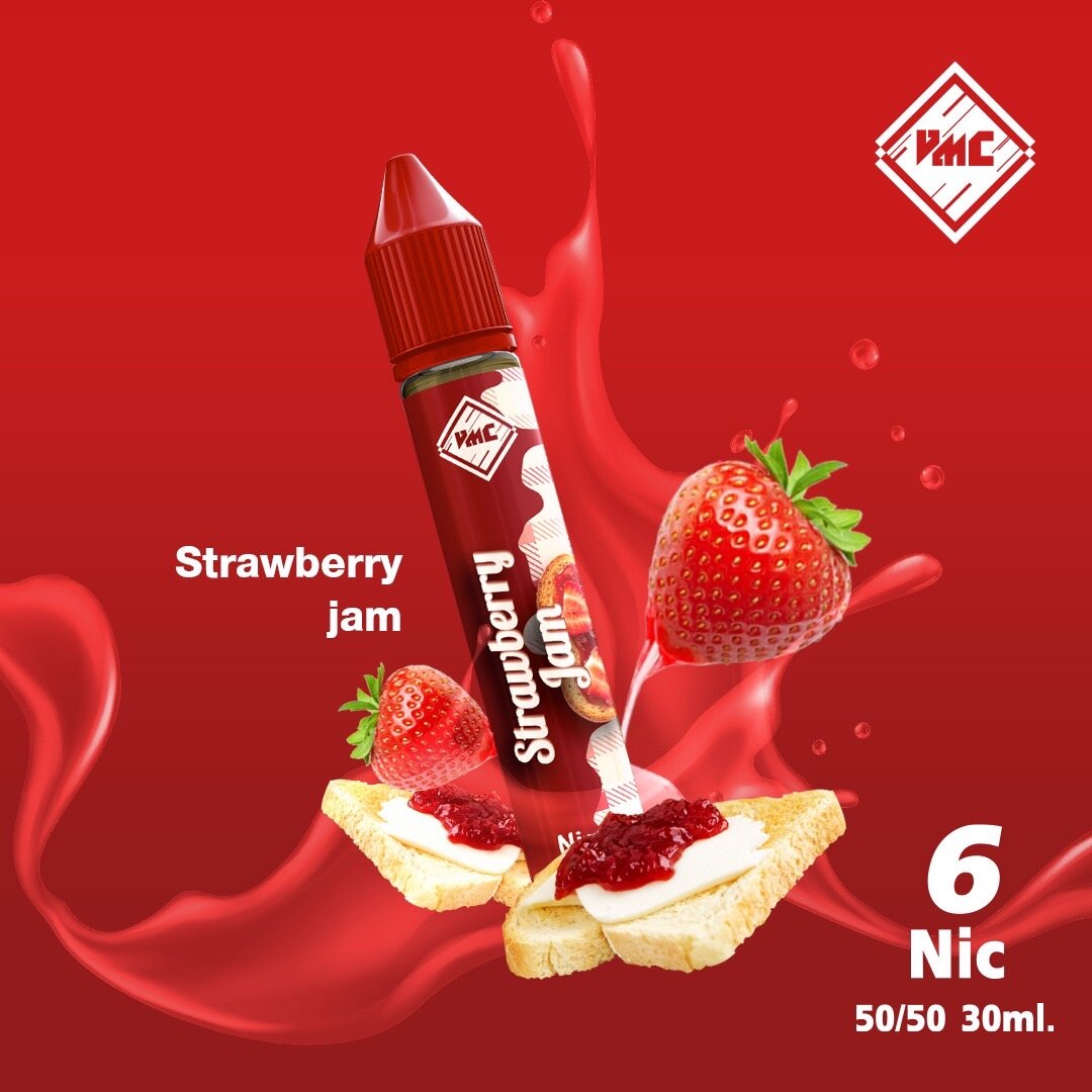 [FREEBASE] VMC Strawberry Jam 30Ml 6mg Shisha Chic