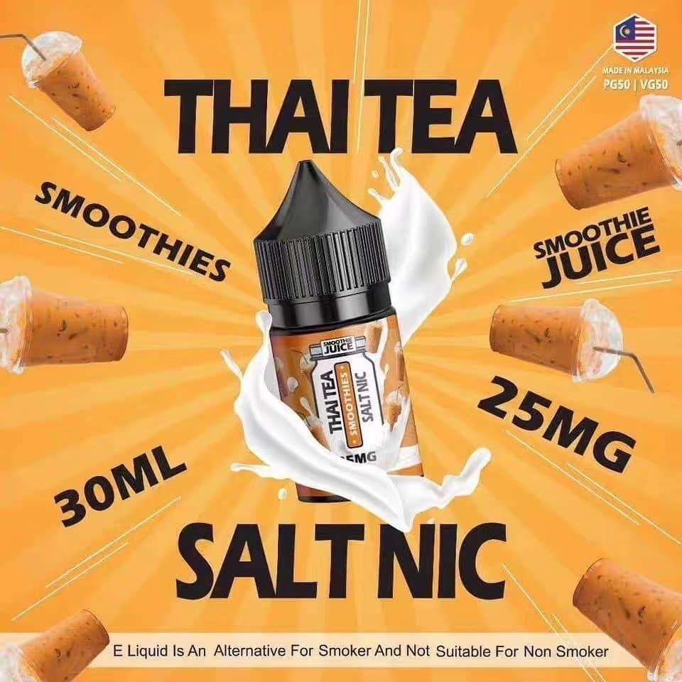 5 ความคิดเห็นสำหรับ Smoothie juice Salt nic Thai tea ชาไทย 30ml 25mg Shisha Chic