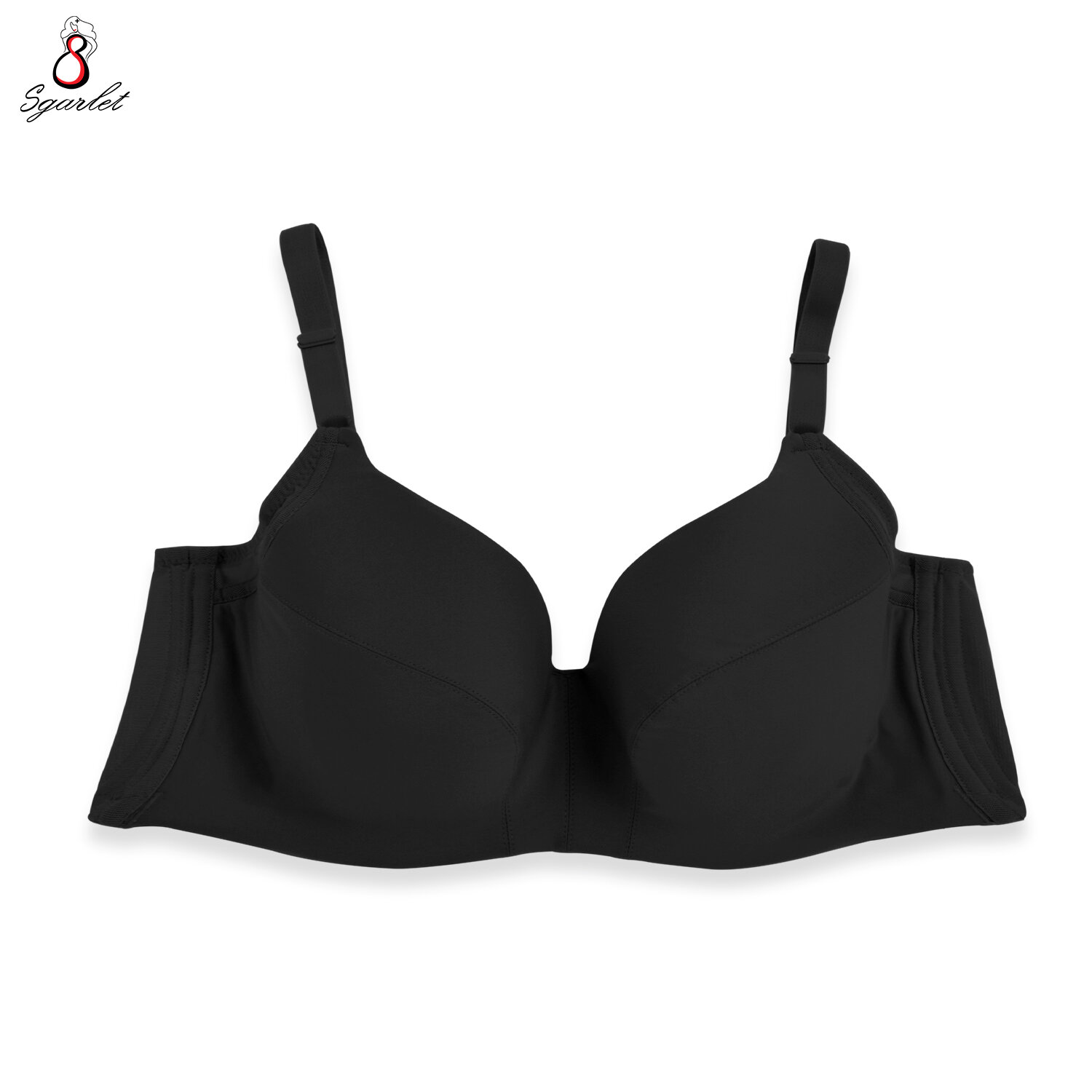 Full Coverage bra บราเพิ่มความกระชับ สีดำ MB1709 Sgarlet Plus Size