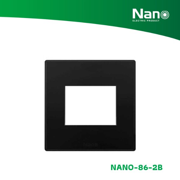 NANO แผงหน้ากากขอบเหลี่ยมจตุรัส ขนาด 86x86 มิล 2 ช่อง Classis series สี ...