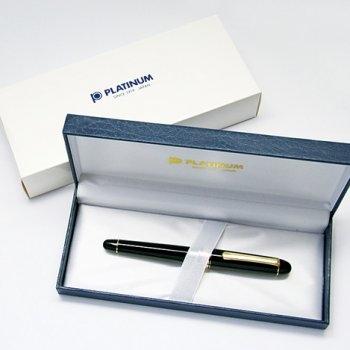 PLATINUM Japanse vulpen # 3776 Century Rhodium Chartres Blue EF/blauw / 0, 24-0,28 mm/handgemaakt/veer van 14-karaats goud/met geschenkdoos/vulpen