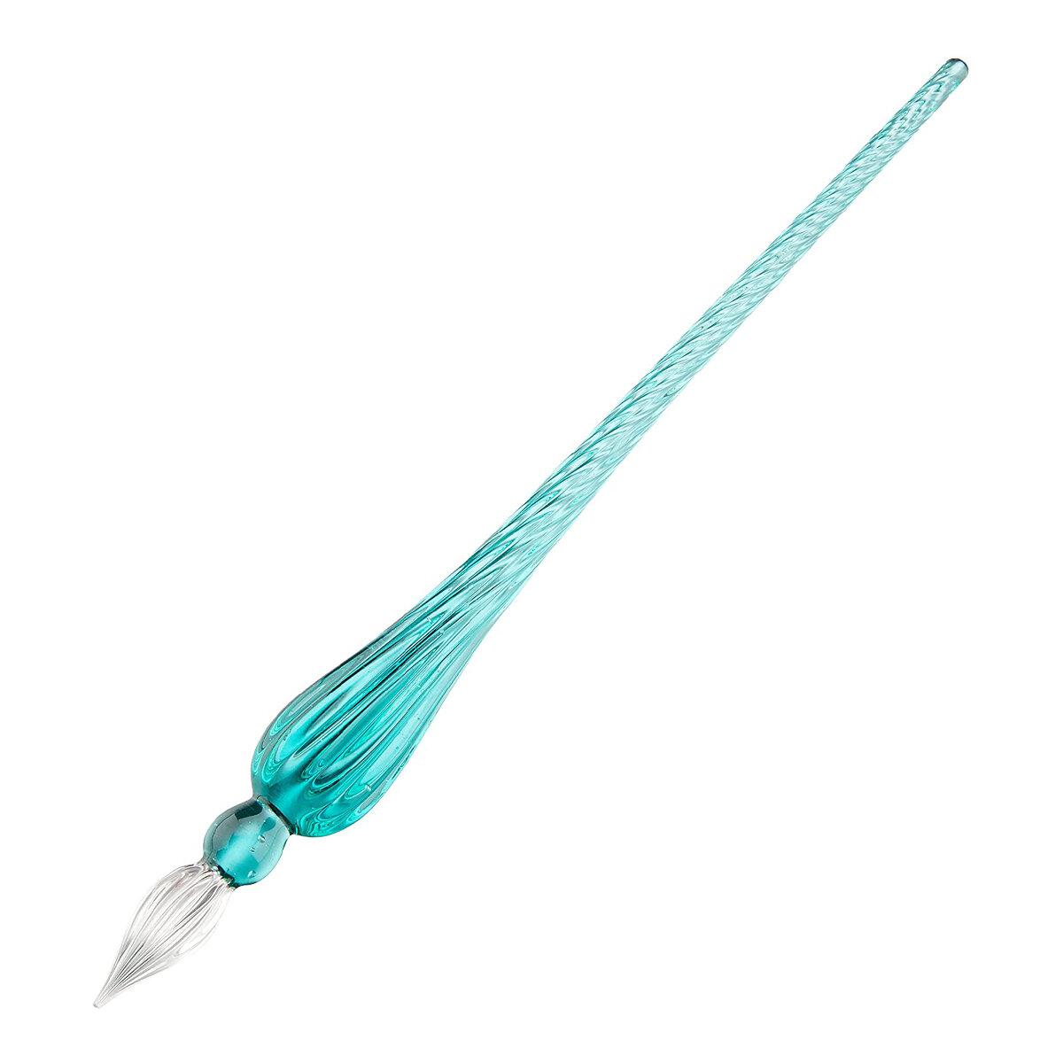 J.herbin Round Glass Dip Pen 18cm. Turquoise The PIPS Cafe'