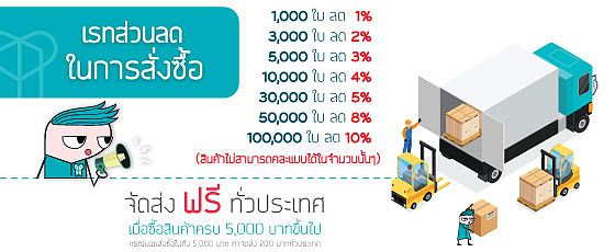 ค่าจัดส่งสินค้าและเรทส่วนลดในการสั่งซื้อ ค่าจัดส่งสินค้าและเรทส่วนลดในการสั่งซื้อ