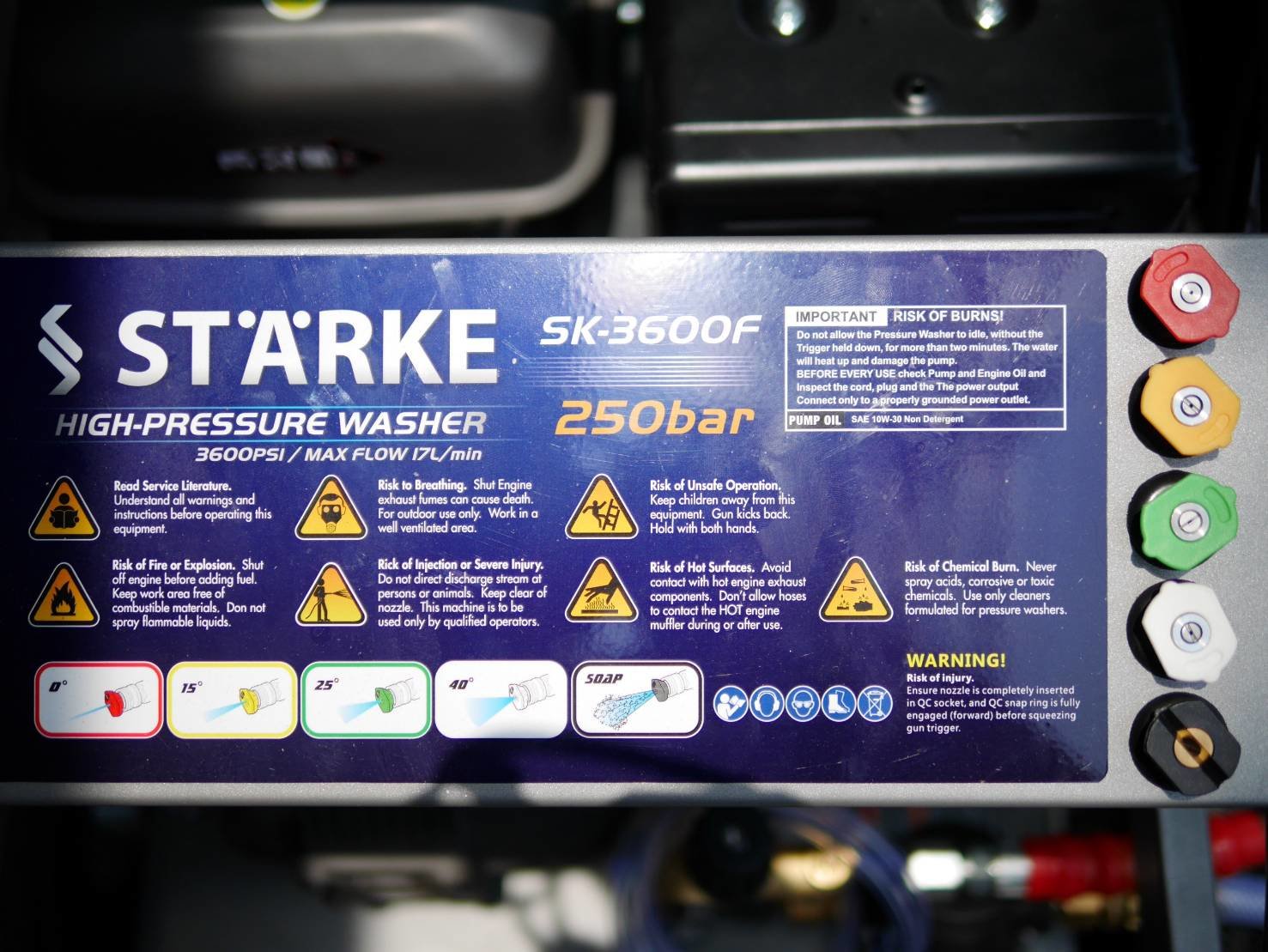 STARKE SK-3600FG เครื่องฉีดน้ำแรงดันสูง 250 บาร์ เครื่องยนต์เบนซิน ...