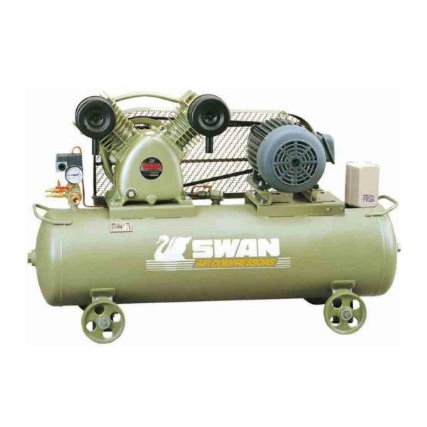 (สินค้าจัดชุด) ปั๊มลม SWAN 3 แรงม้า ถัง 155 ลิตร รุ่น SVP-203 + มอเตอร์ HITACHI 220V.