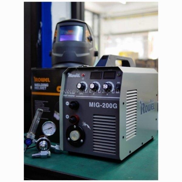 (ชุดโปรโมชัน) เครื่องเชื่อมซีโอทู 200 แอมป์ ROWEL Mini รุ่น MIG-200G + หน้ากากออโต้ RW-WA-ADF300S