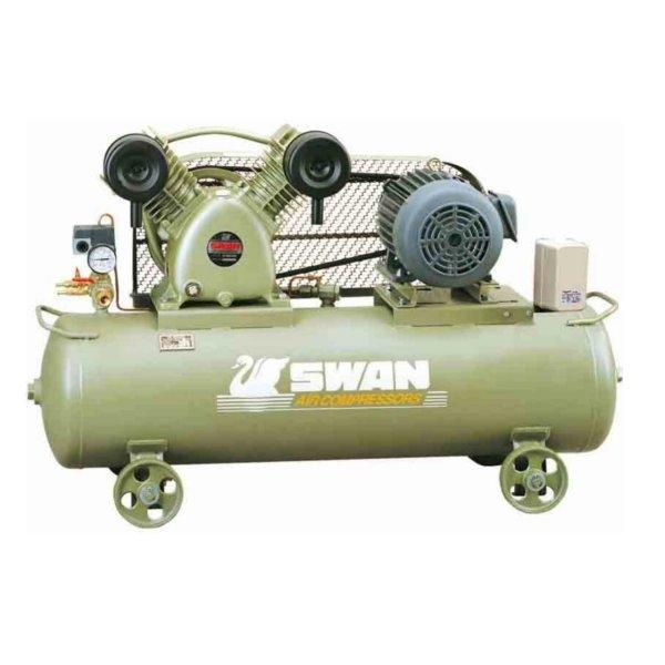 (สินค้าจัดชุด) ปั๊มลม SWAN 3 แรงม้า ถัง 106 ลิตร รุ่น SVP-203 + มอเตอร์ HITACHI 220V.