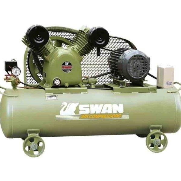(สินค้าจัดชุด) ปั๊มลม SWAN 5 แรงม้า ถัง 240 ลิตร รุ่น SVP-205 + มอเตอร์ HITACHI 220V.