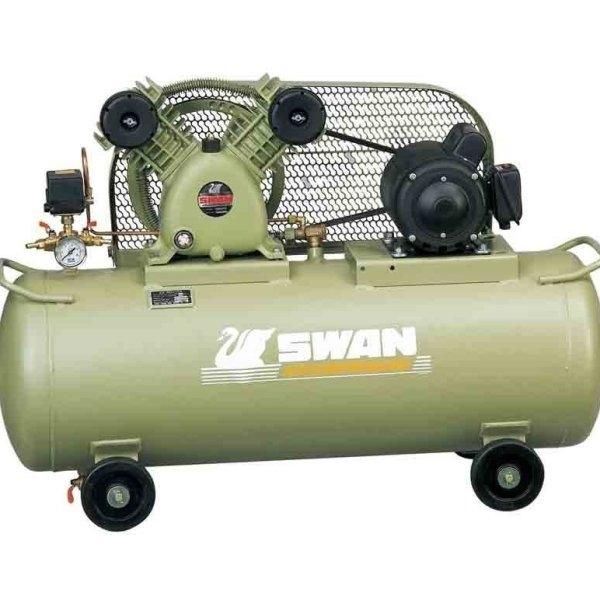 (สินค้าจัดชุด) ปั๊มลม SWAN 2 แรงม้า ถัง 85 ลิตร รุ่น SVP-202 + มอเตอร์ HITACHI 380V.