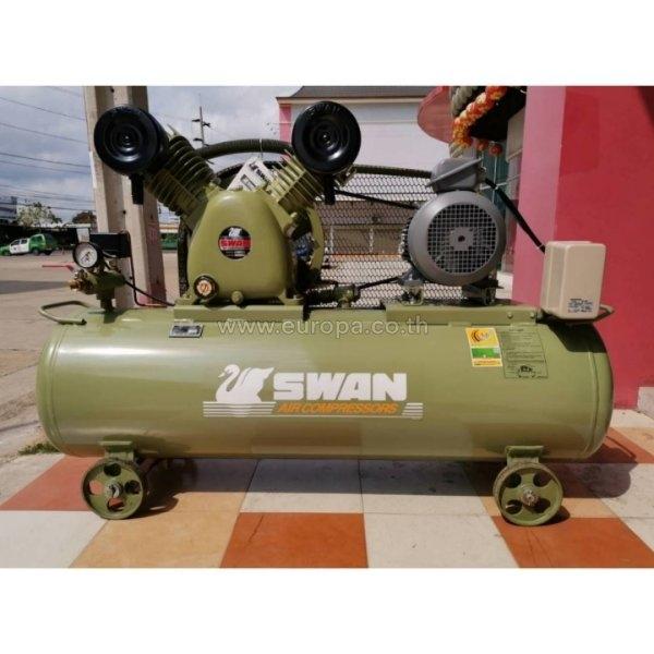 (สินค้าจัดชุด) ปั๊มลม SWAN 5 แรงม้า ถัง 155 ลิตร รุ่น SVP-205 + มอเตอร์ HITACHI 380V