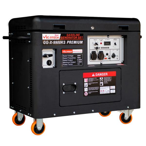 เครื่องปั่นไฟเครื่องยนต์เบนซินเสียงเงียบ 7.5 Kw. VIGOTECH รุ่น GG-X-9900KS-PREMIUM