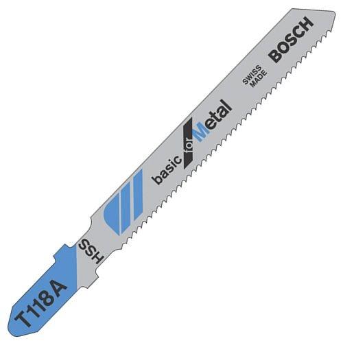 2608631013 BOSCH T118A ใบเลื่อยจิ๊กซอว์ตัดเหล็ก (5 ใบ/แพค) - EUROPA.co.th