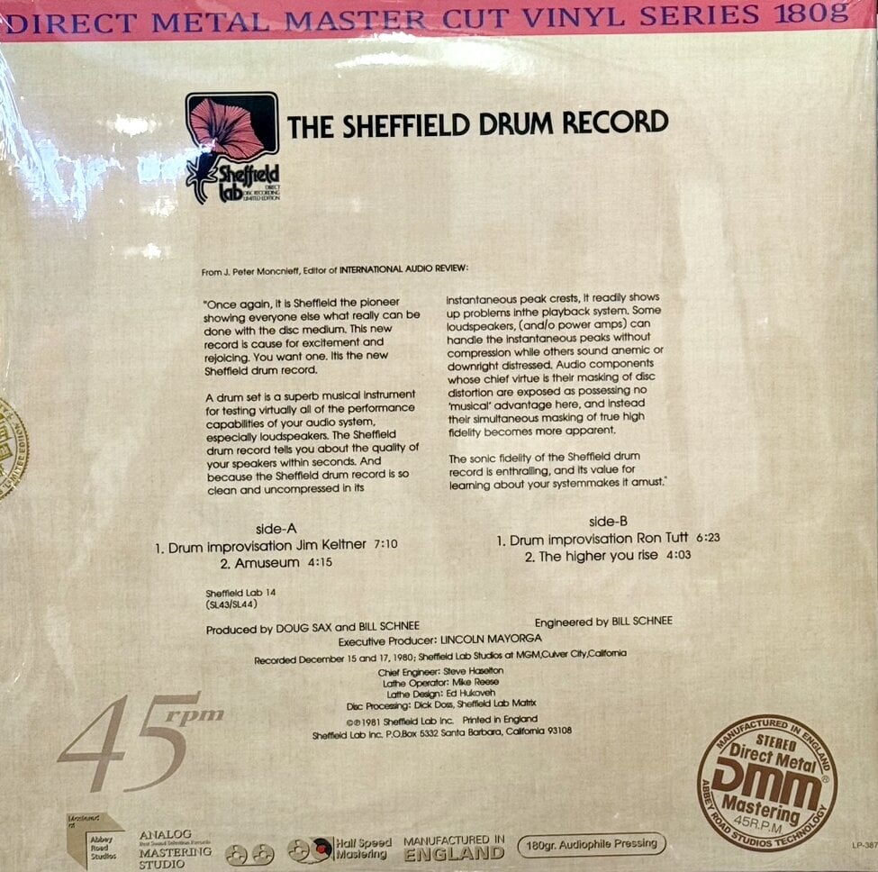 LP Various Artists | The Sheffield Drum Record (45RPM) - CAPMUSIC