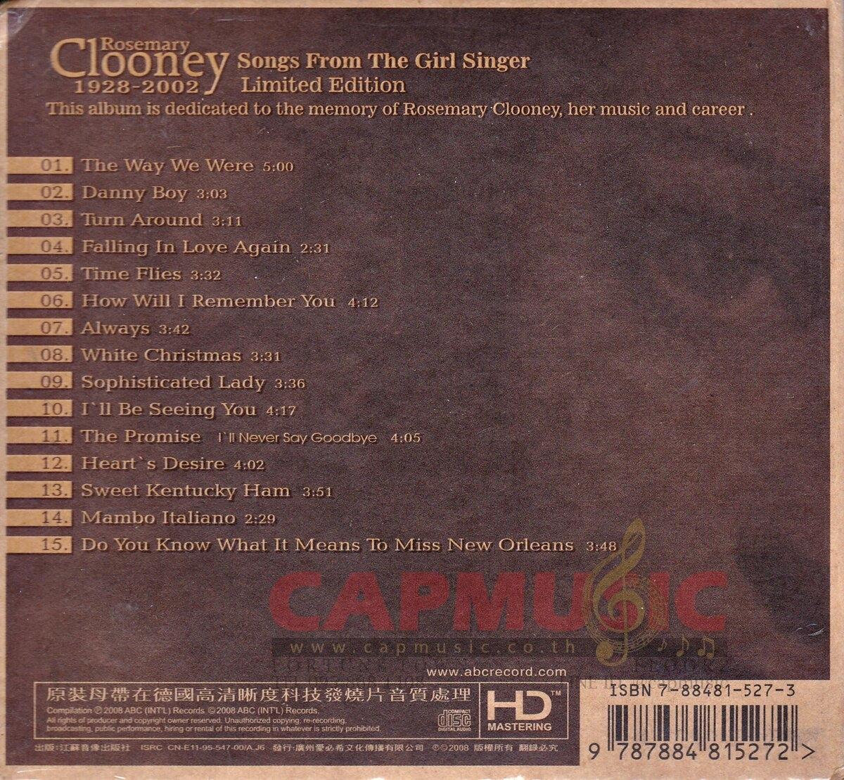 CD Rosemary Clooney Songs From The Girl Singer 19282002 (HD