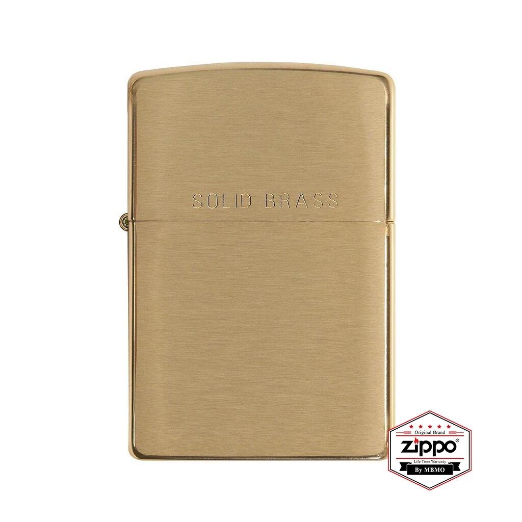 204 Classic Brushed Solid Brass Zippo Shop Thailand by MBMO