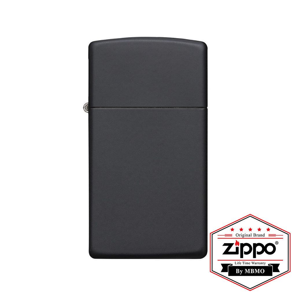 1618 Slim Black Matte Zippo Shop Thailand by MBMO