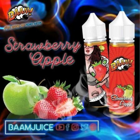 Baam Straw Apple 60ML ฟรีเบส