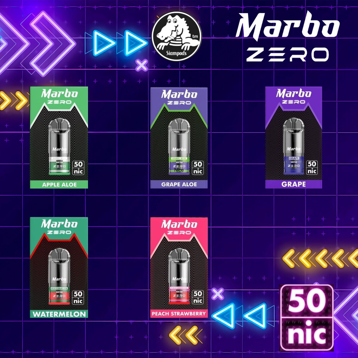 Marbo Zero Pod Nic 50 Mg Siampods marbo-zero-pod-nic-50-mg-siampods