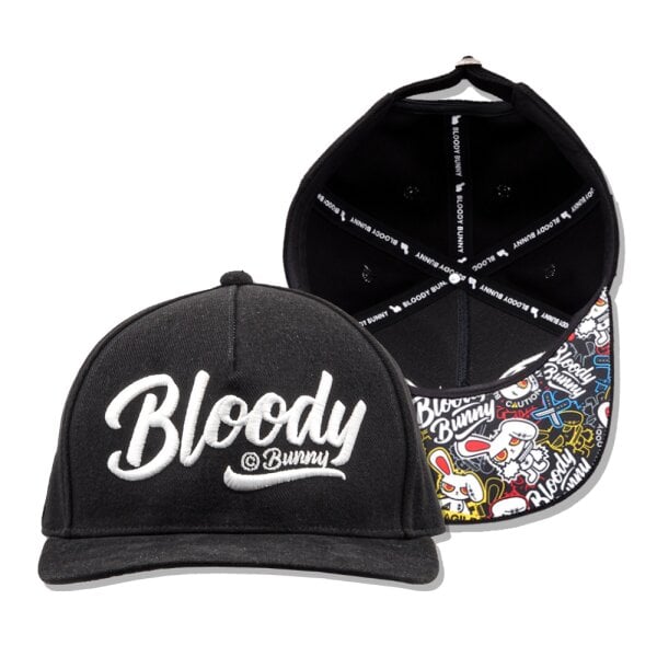 Image 29: BLOODY BUNNY (GRAPHIC BOMB / BLACK) BASEBALL CAP