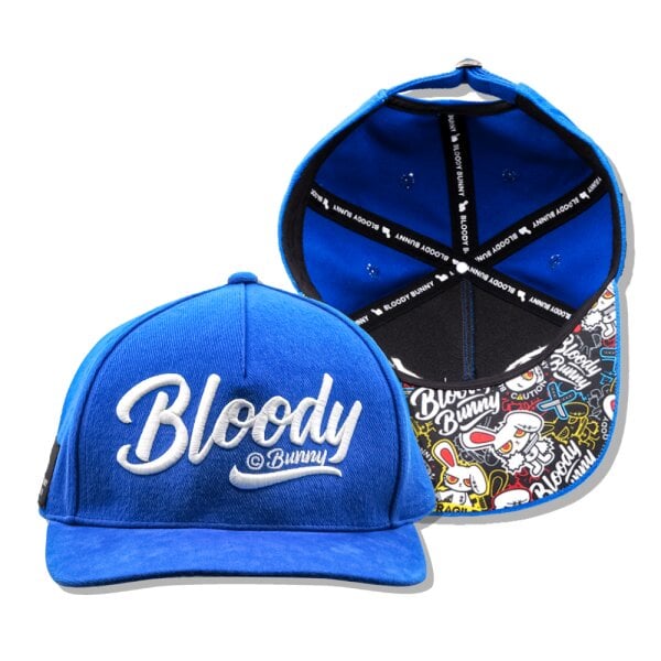 Image 26: BLOODY BUNNY (GRAPHIC BOMB / BLUE) BASEBALL CAP